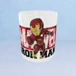 Official Marvel Iron Man mug with a chibi-style graphic of the superhero.