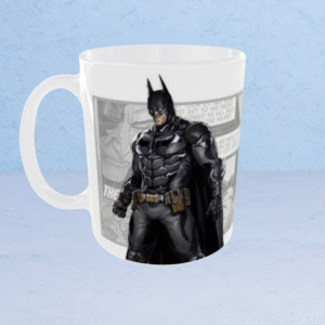 Batman Coffee Mug Side View with Comic Design