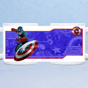 Full Wrap Captain America Mug Design – Comic Print Coffee Cup