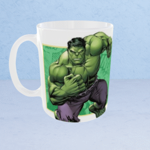 Hulk Coffee Mug Side View with Comic Design