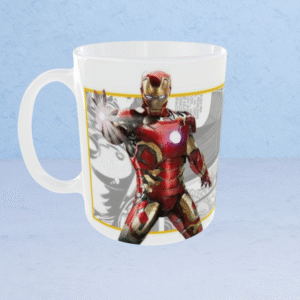 Superhero Ceramic Mug Handle Detail – Iron Man Edition