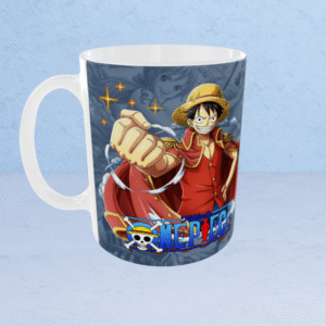 One Piece Luffy Anime Mug Left Side – Straw Hat Pirate Design