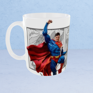 Superman Coffee Mug Side View with Logo Design