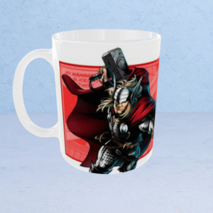 Superhero Ceramic Mug Handle Detail – Thor Edition