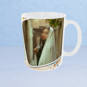 Personalized birthday photo mug right side view with custom photo printing